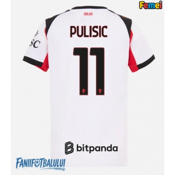 AC Milan Christian Pulisic #11 Tricou Fotbal Replică 2025-26 Femei Deplasare
